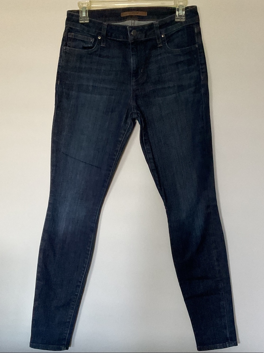 Joe's Jeans Dark Blue Skinny Jeans with Brown Trim